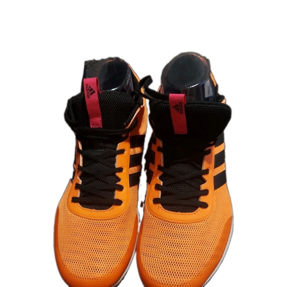 Adidas Sz 9.5 Distancestar Signal Orange Pink Womens Sprinting Shoes Sneaker